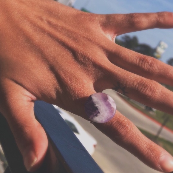 Natural Gemstone Wire Wrapped Rings - Picture 4 of 5